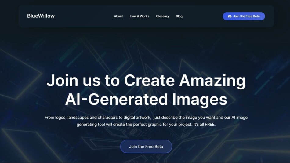 BlueWillow is a popular AI Image Generator that helps users to generate images including logos