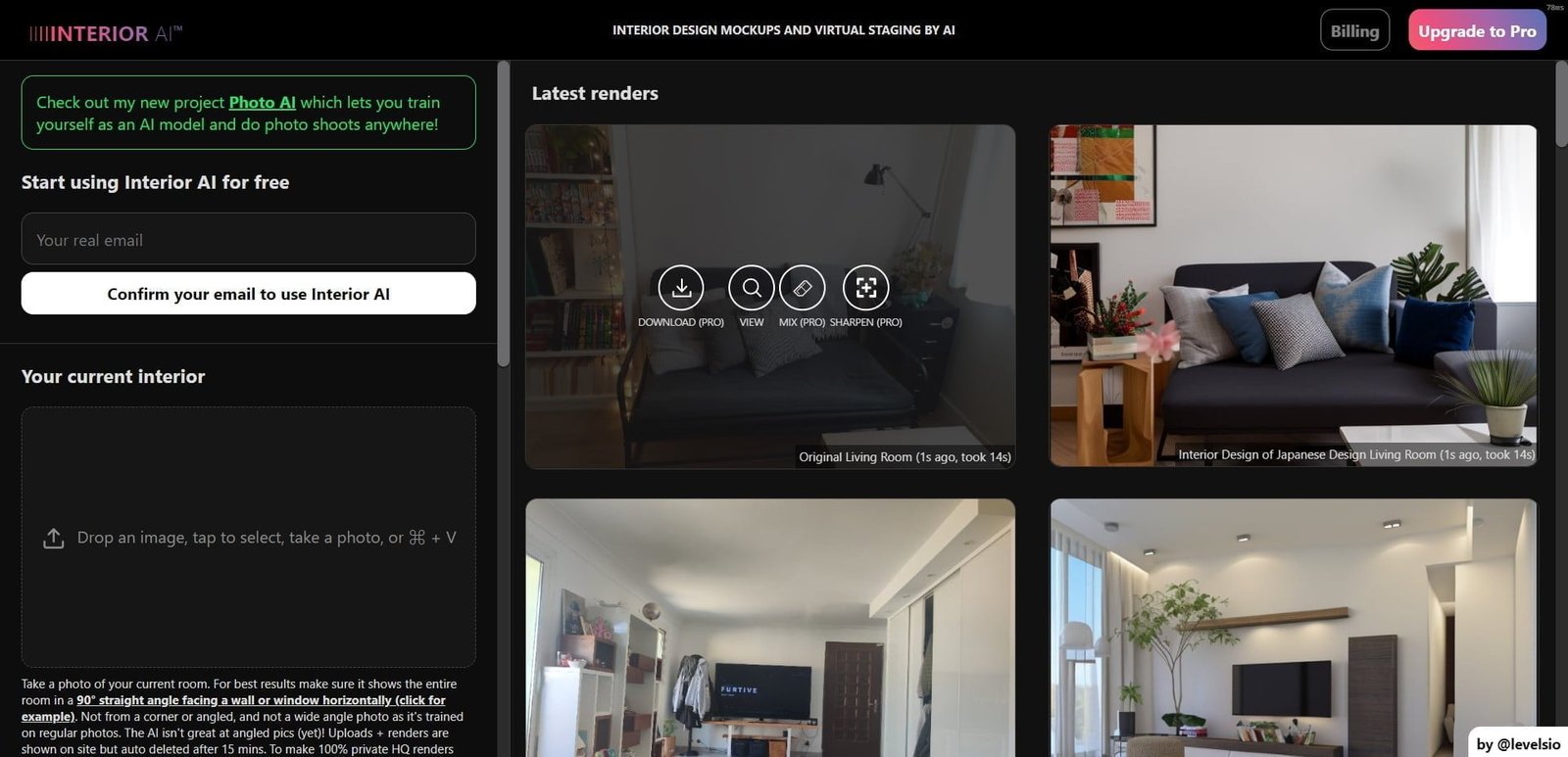 Interior AI is an AI-powered website that enables users to create fresh looks for their rooms and even new features for their interior spaces.