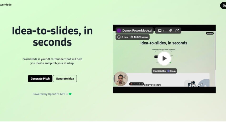 PowerMode AI is an innovative tool that utilizes artificial intelligence to streamline idea generation and pitch deck creation for entrepreneurs and startups.