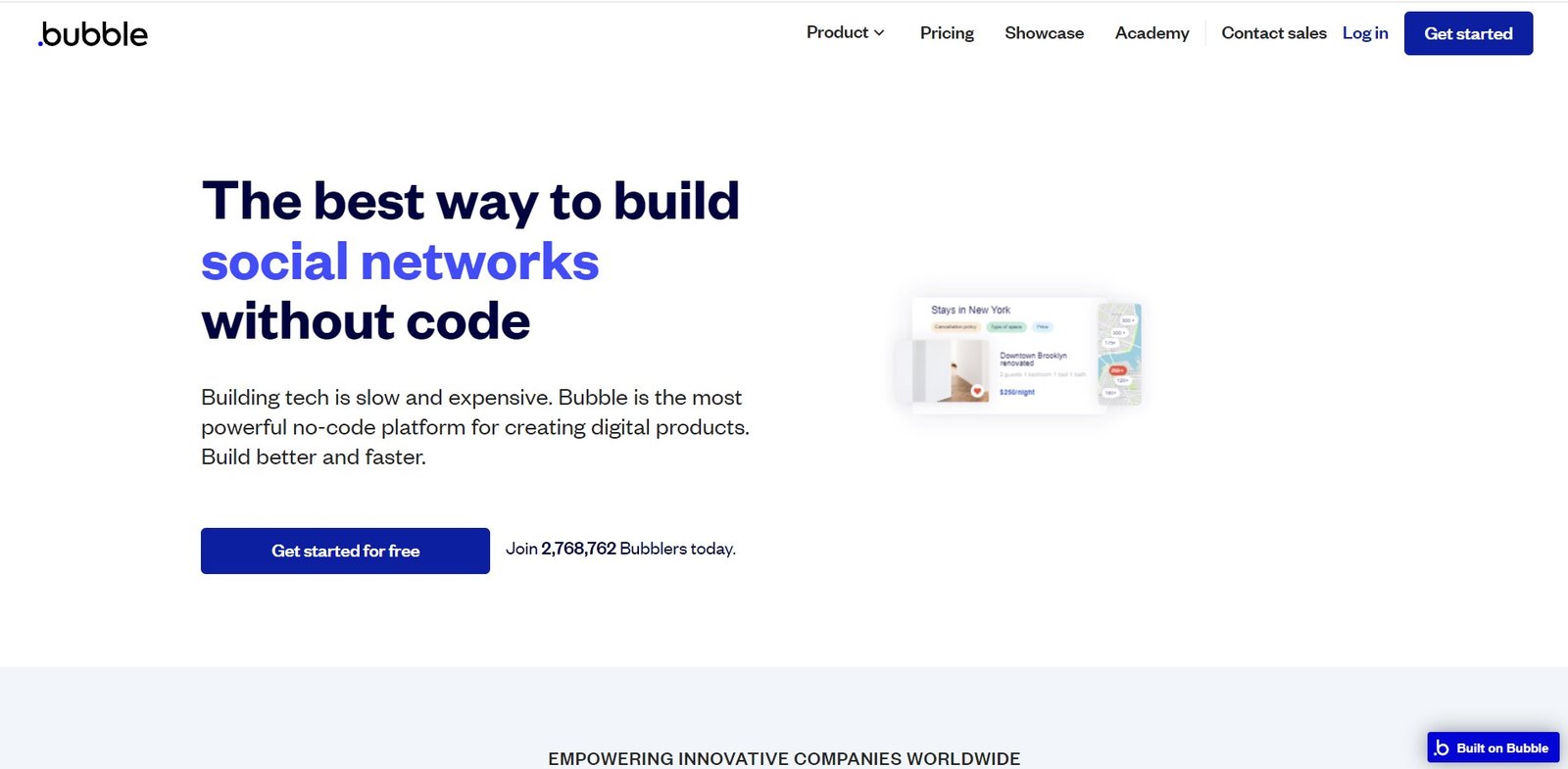 Bubble.io is a AI no-code platform for creating digital products