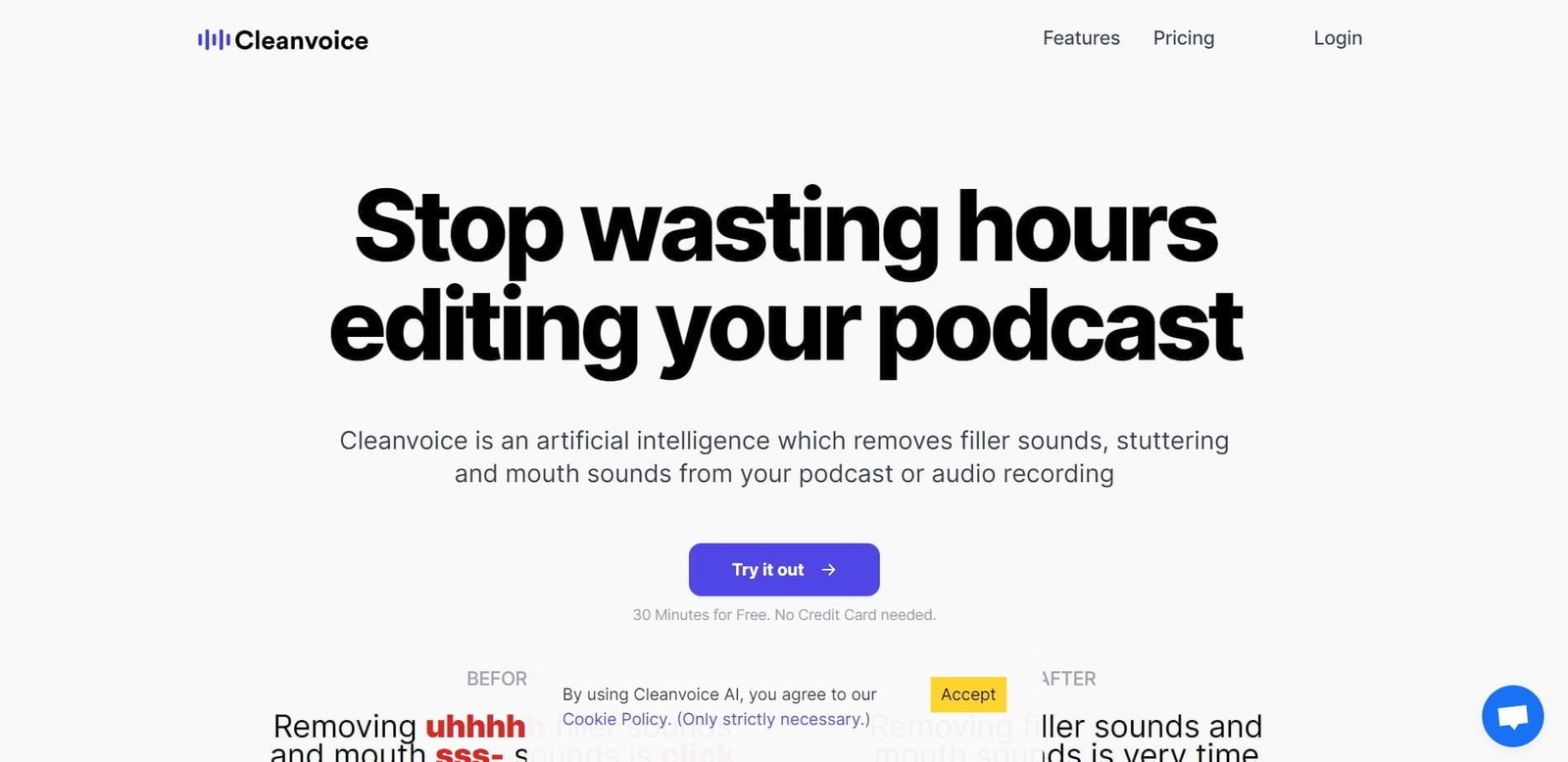 Cleanvoice is an AI platform to streamline the process of editing podcasts and audio recordings.