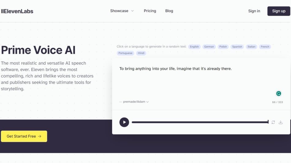 Eleven Labs is an AI text-to-speech tool that allows users to create AI-generated voices or clone their own voice