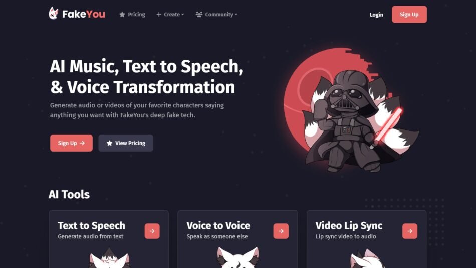 FakeYou is an AI text to speech