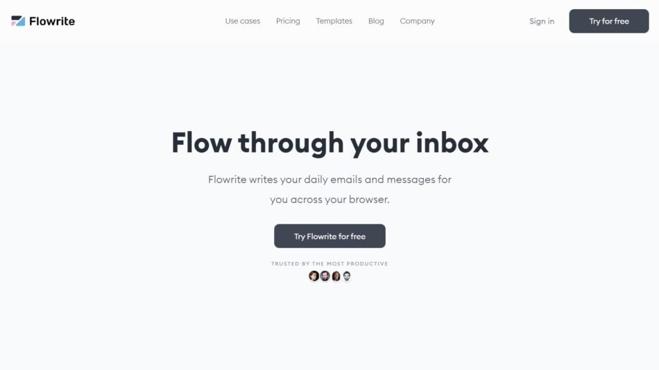Flowrite is an AI email writer and messaging assistance for professionals