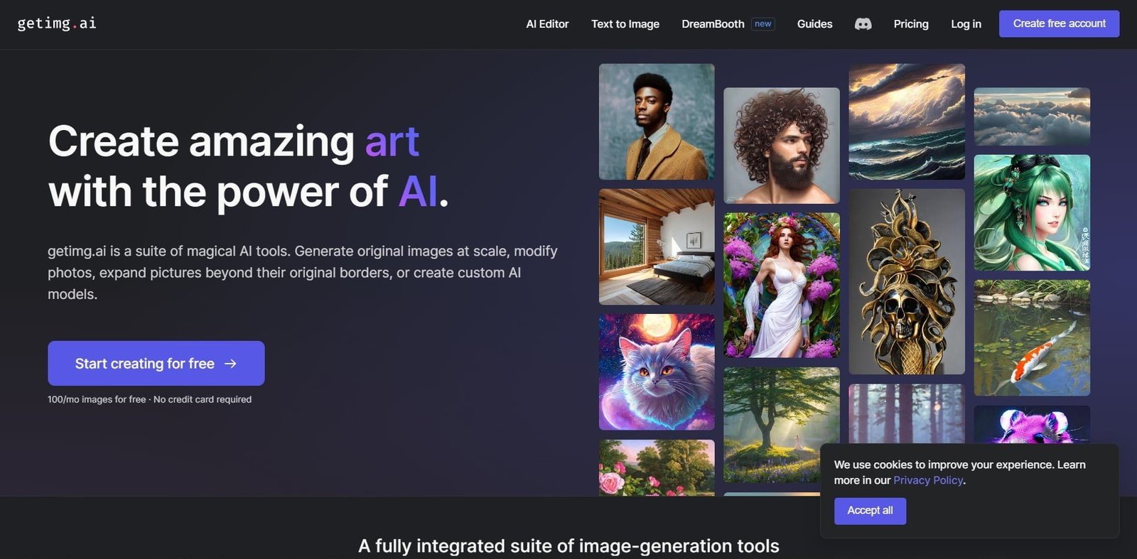 Getimg.ai is an AI image generator tools that allows users to create original pictures