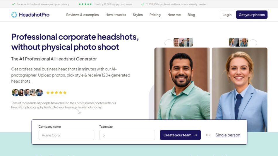 HeadShotPro is an AI photo editor providing high-quality corporate headshots. Explore its features