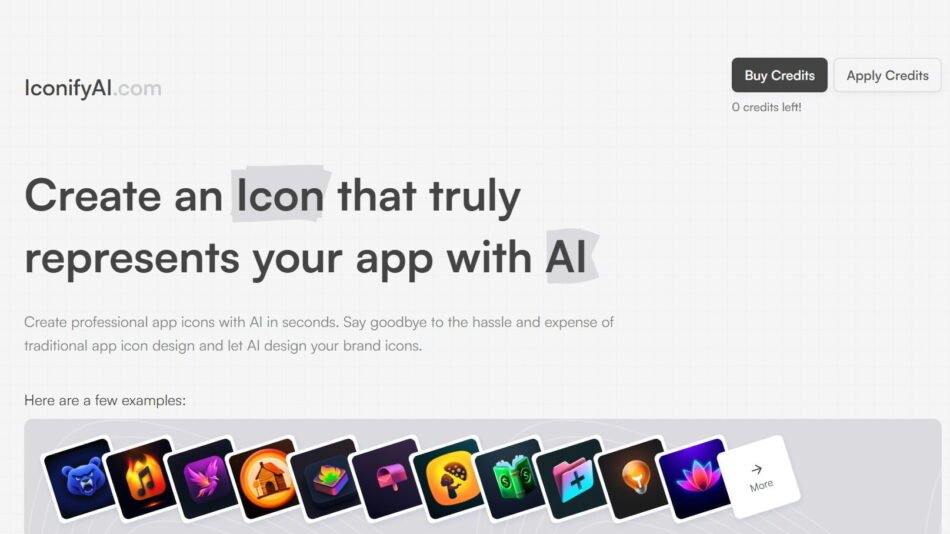 IconifyAI is an AI design tool to create custom icons for your app. By utilizing advanced AI algorithms