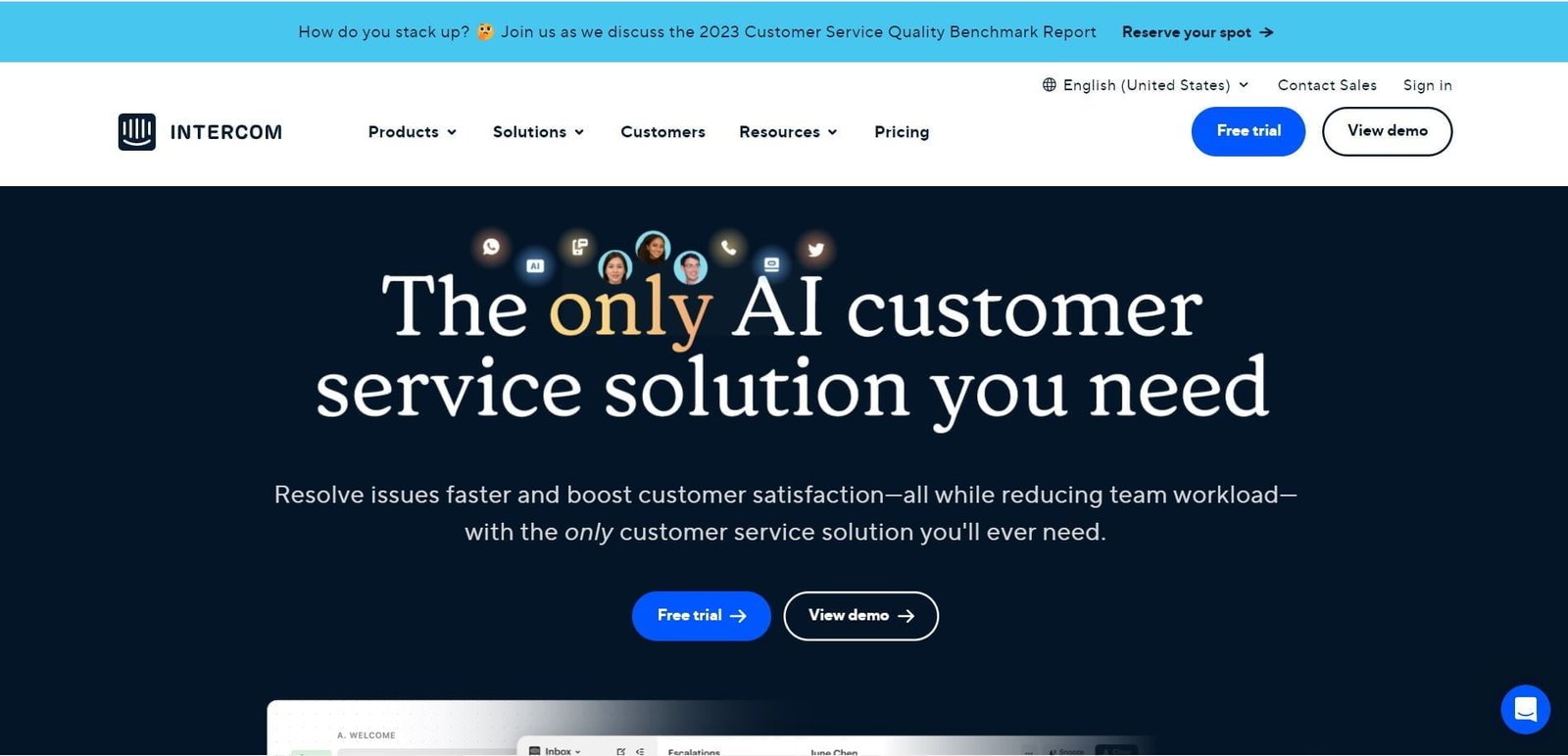 Intercom is an AI Chatbot builder for your business to automate and streamline customer service operations.
