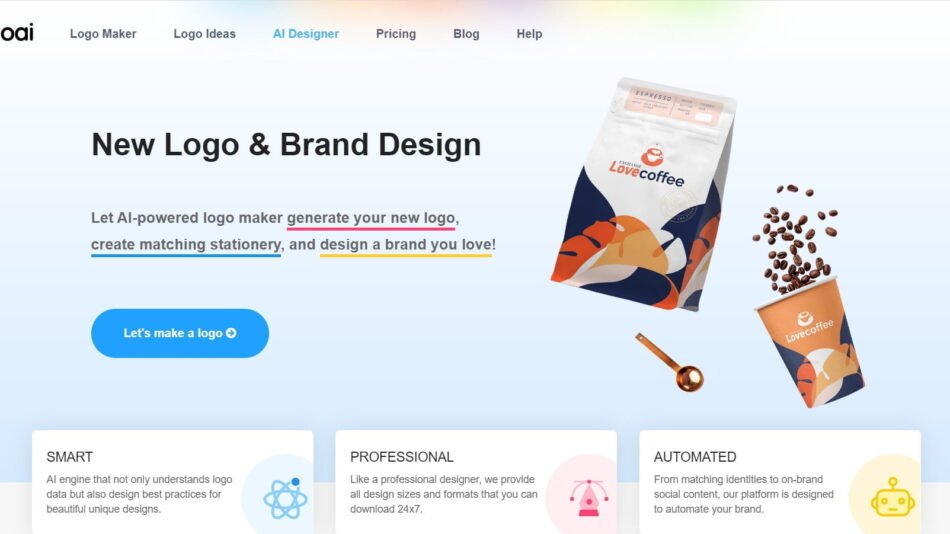 Logo AI is an AI-powered logo maker that helps users create professional logos