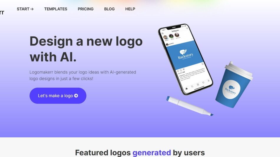 Logo Makerr is an logo AI design tool that allows users to create AI-generated professional logos tailored to their business needs