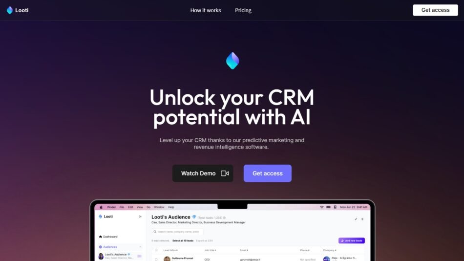Looti is an AI-driven platform for hyper-targeted B2B lead generation