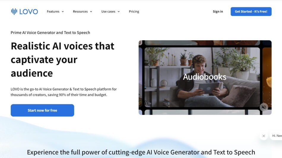 Lovo is an AI voice generator and text-to-speech platform designed to help creators produce high-quality audio content for various purposes.