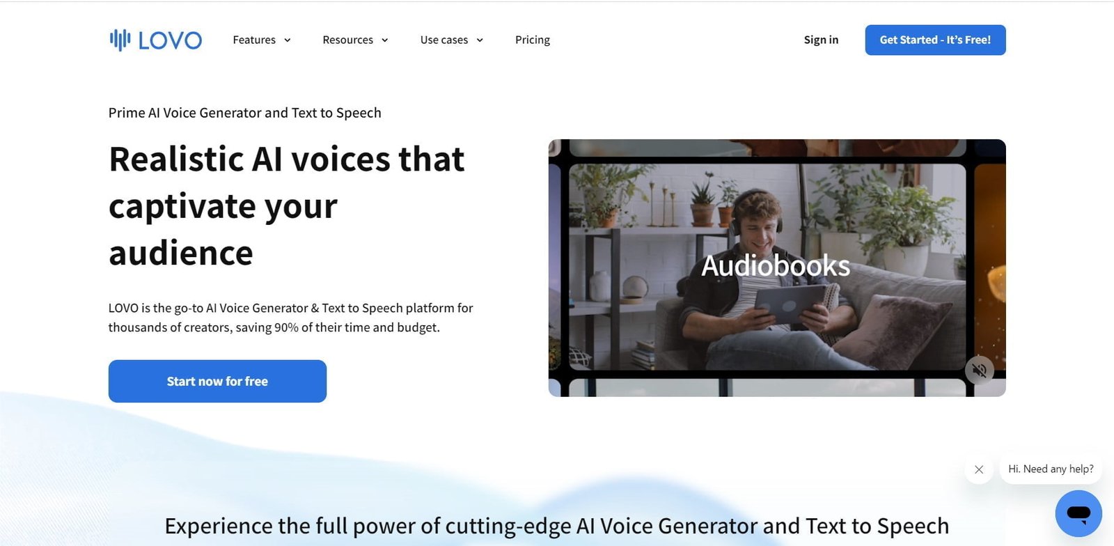 Lovo is an AI voice generator and text-to-speech platform designed to help creators produce high-quality audio content for various purposes.