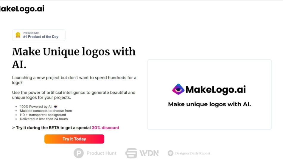 MakelogoAI is an AI logo maker that helps user to create innovative logo instantly. 