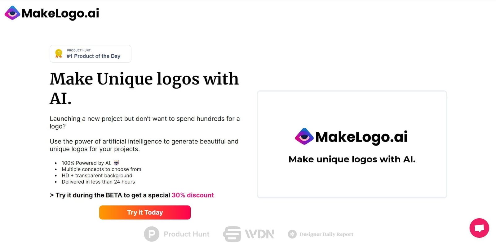MakelogoAI is an AI logo maker that helps user to create innovative logo instantly. 