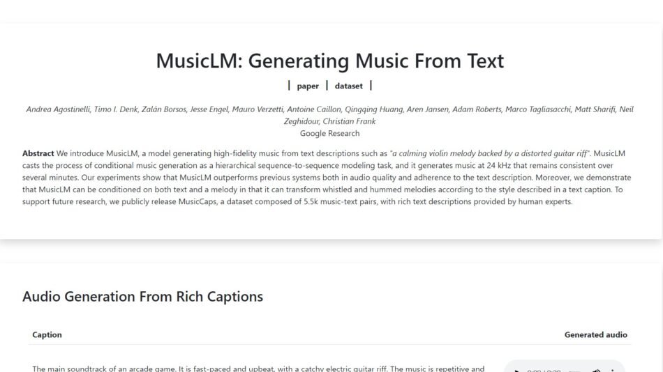 MusicLM is Google's AI model designed for generating high-fidelity music from text descriptions