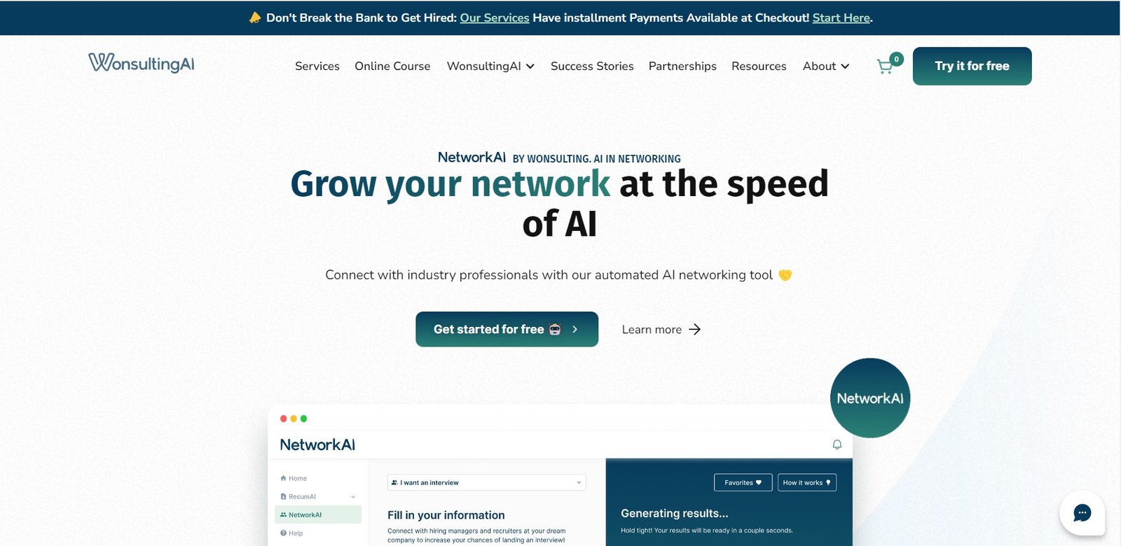 NetworkAI is an AI networking tool that transforms your LinkedIn networking with AI-crafted introduction messages