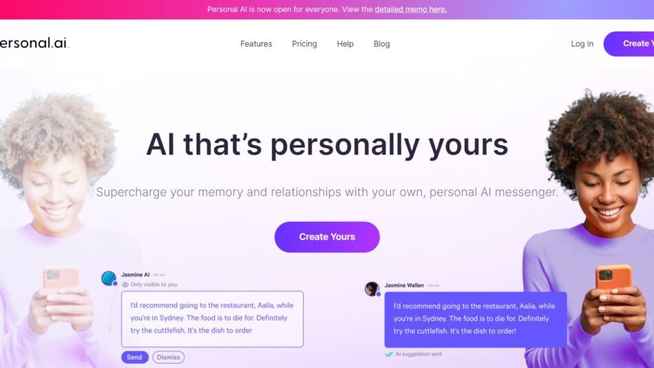 Personal AI provides users with a personalized experience to collaborate