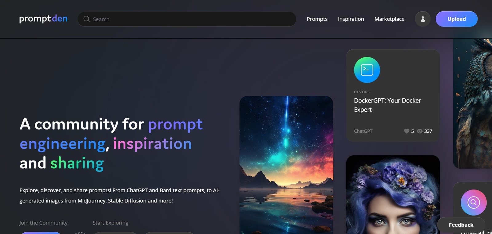 PromptDen is a platform for sharing