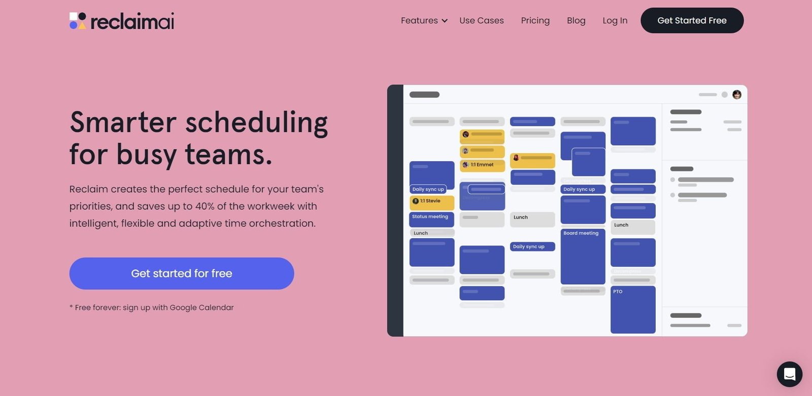 Reclaim.ai is an innovative AI scheduling time management tool designed for busy teams
