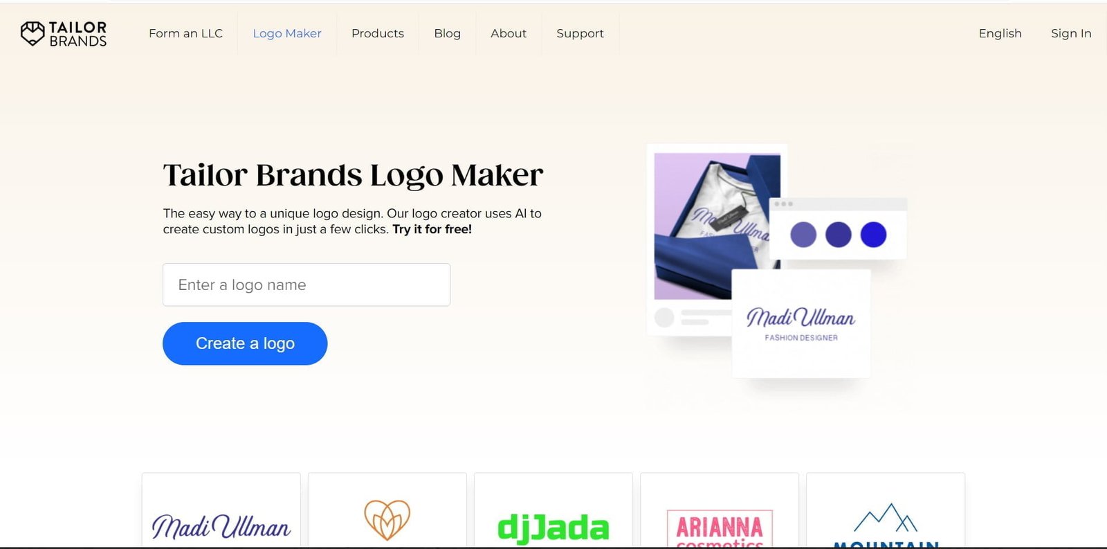 Tailor Brands is Logo AI tool that helps businesses and individuals create unique and professional logos with just a few clicks. 