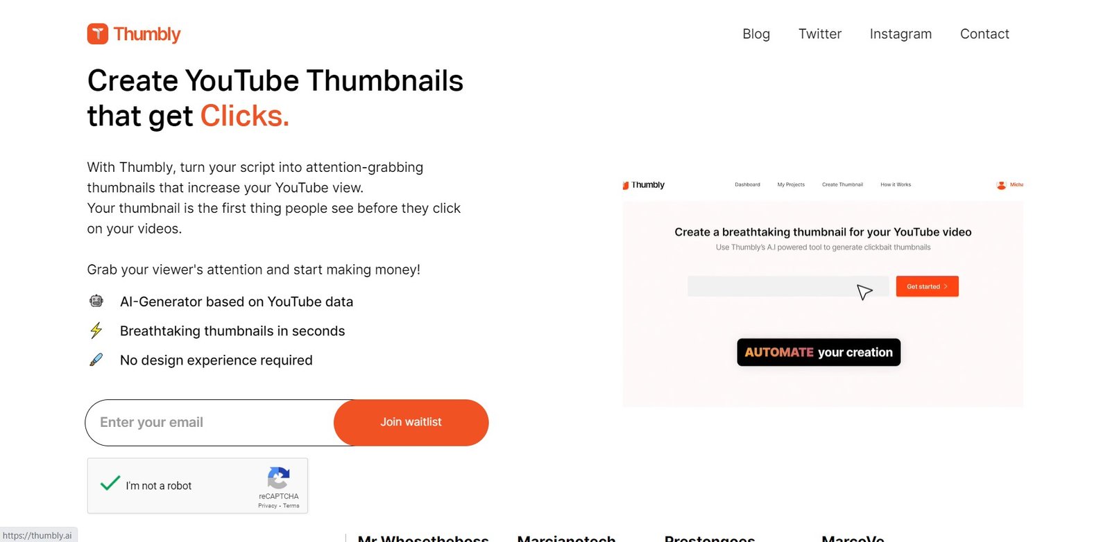 Thumbly AI uses advanced AI technology that analyzes YouTube data to generate clickbait thumbnails