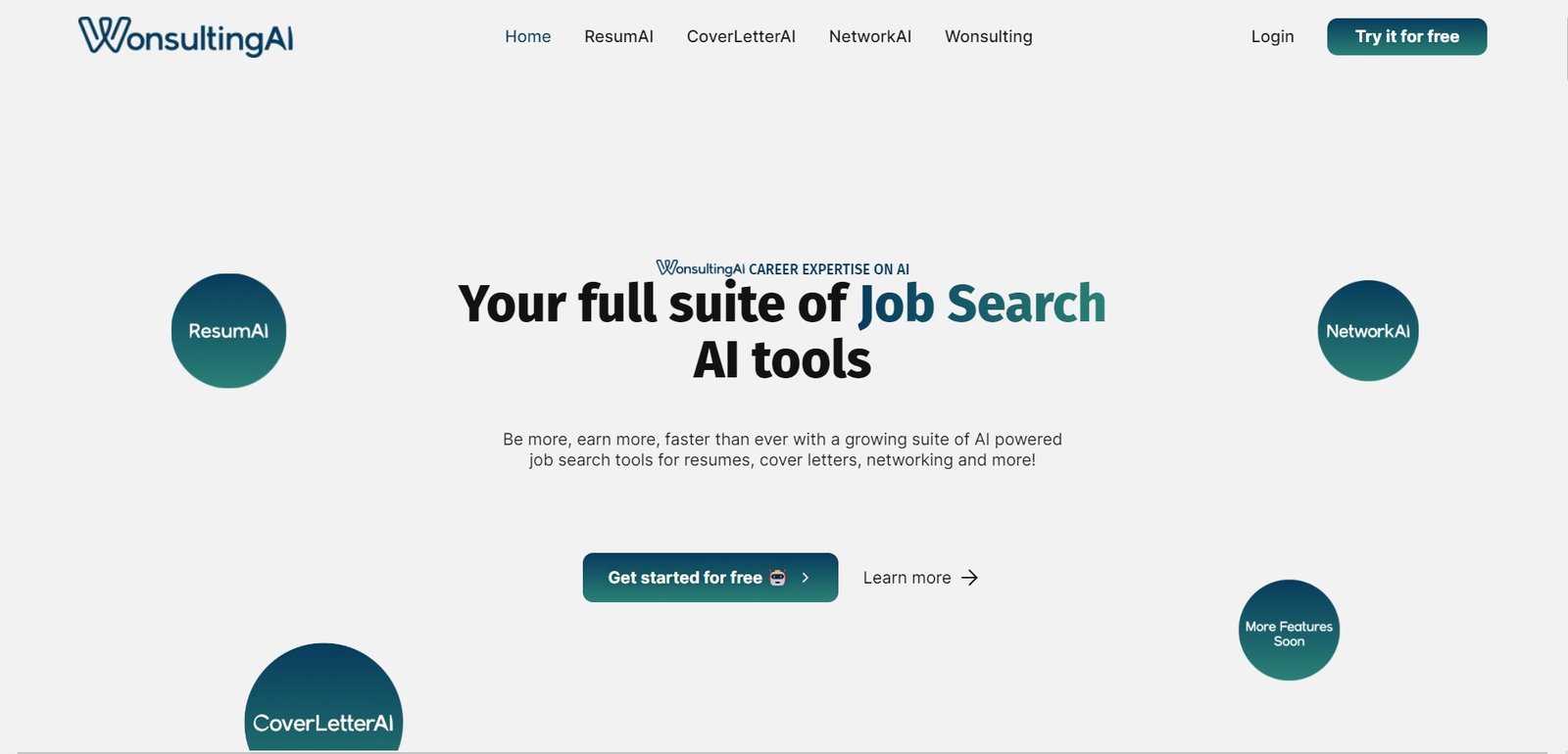 Wonsulting is an AI-powered job search suite to help job seekers enhance their resumes