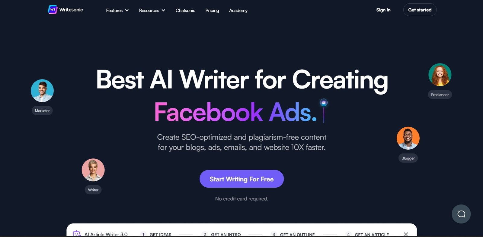 WriteSonic is an AI-powered writing assistant that helps users create compelling content